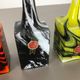 Set of 3 vintage pop art opaline Florence vase design, Italy, 1970s