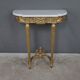 Petite console en marbre et bois doré, style Louis XVI – début XXe