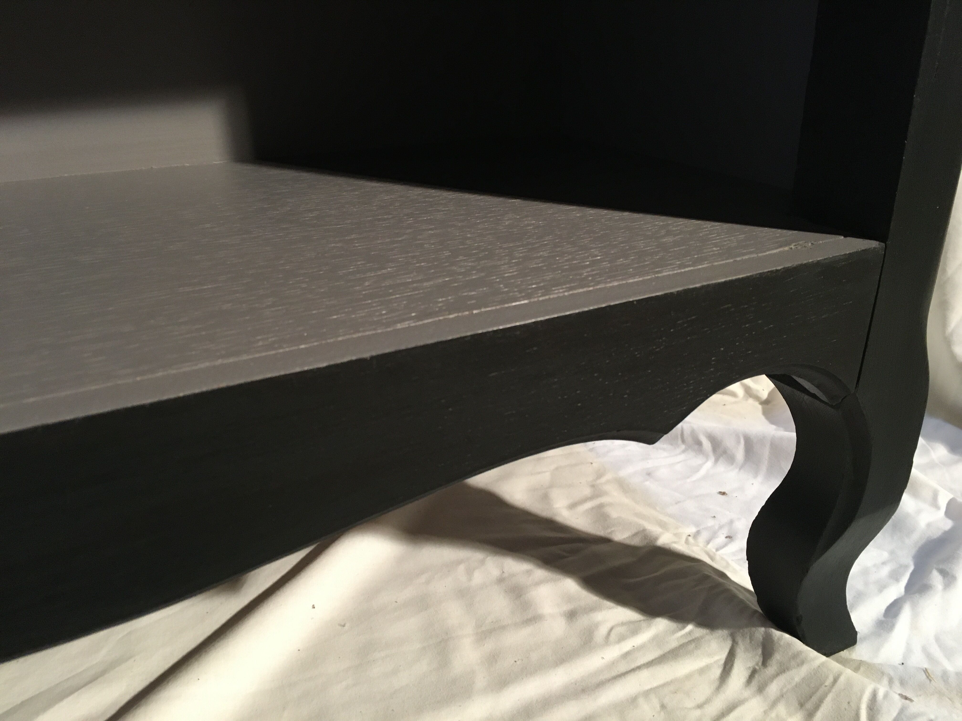 Oak, black and gray bookcase