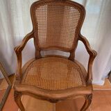 Louis XV style caned armchair