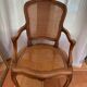 Louis XV style caned armchair