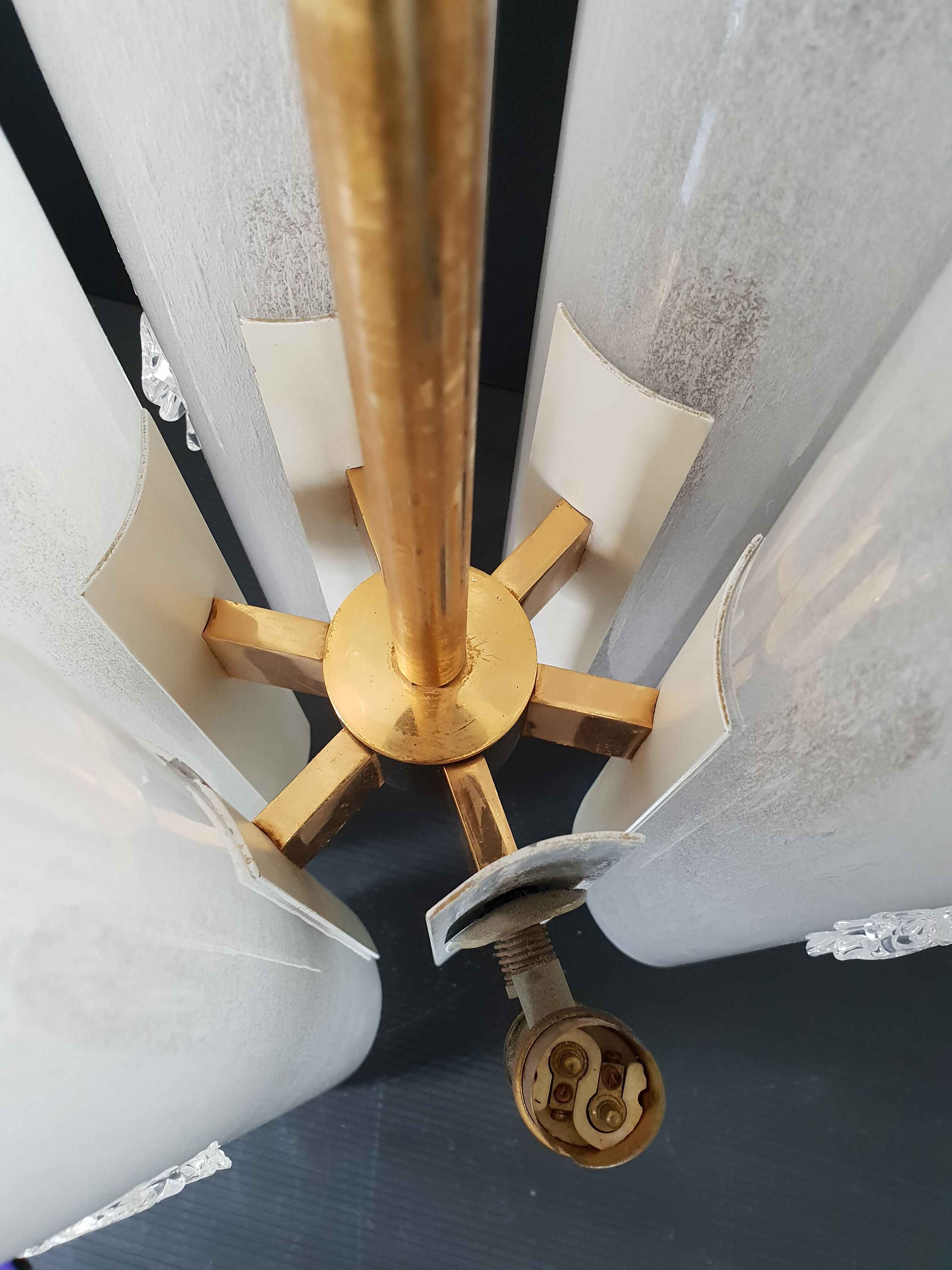 Vintage Murano 1960 Italian glass chandelier