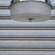 Czechoslovakian frosted glass pendant light