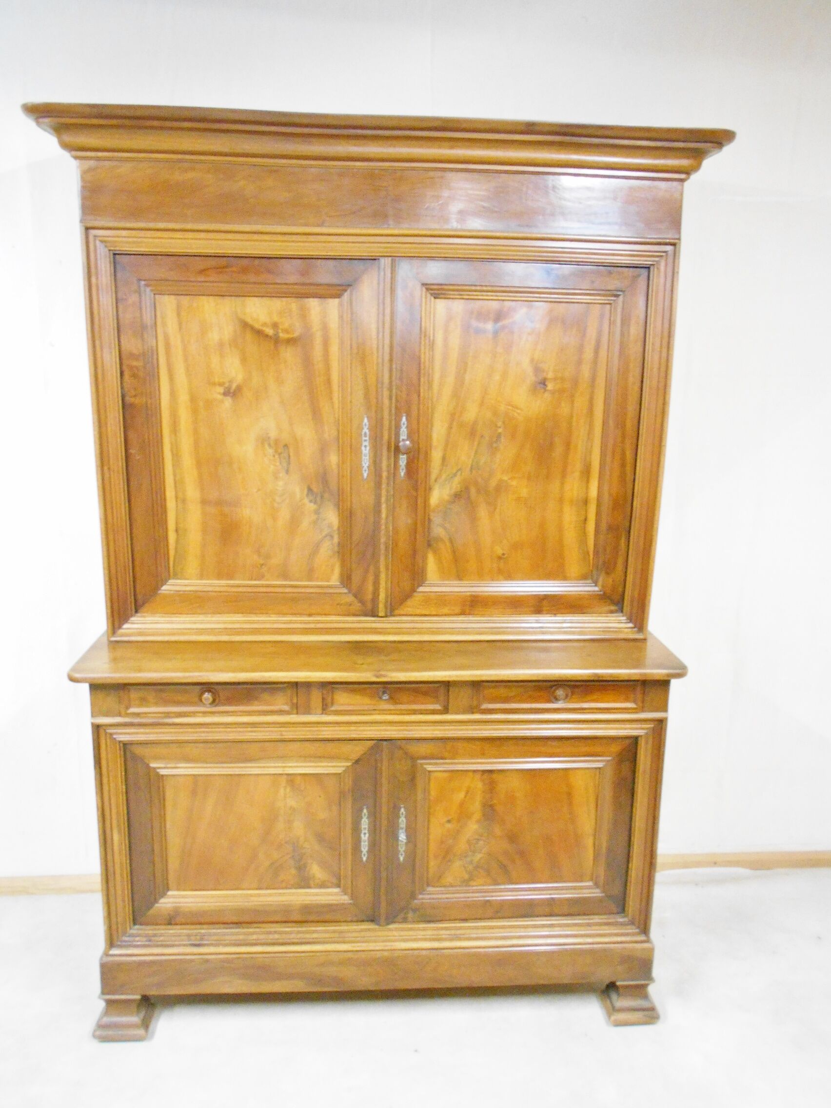 Buffet two bodies Louis Philippe walnut