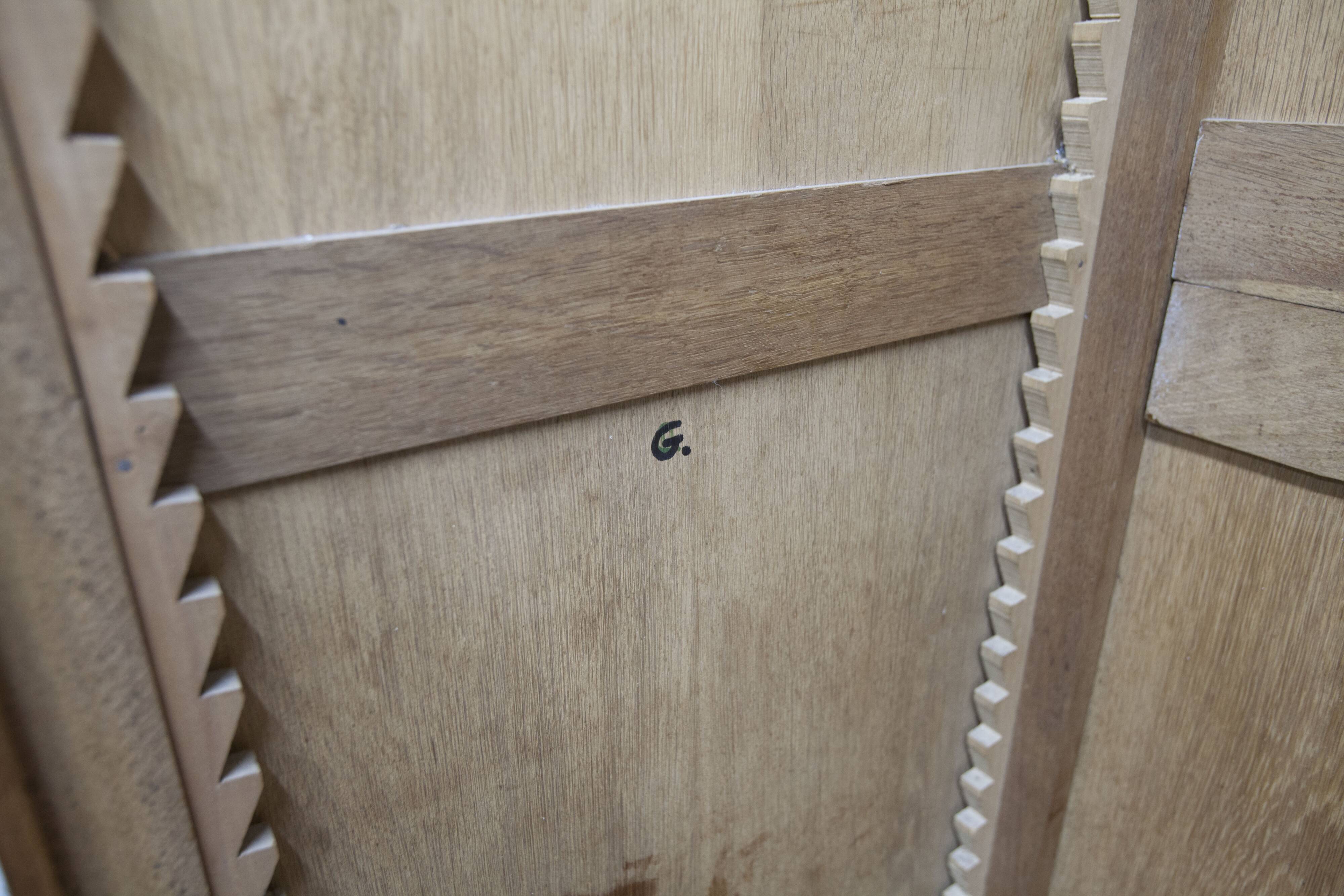 Art Deco oak sculpted wardrobe - Flemish workshop circa 1930