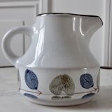 Pitcher in sandstone niderviller model plums 70s