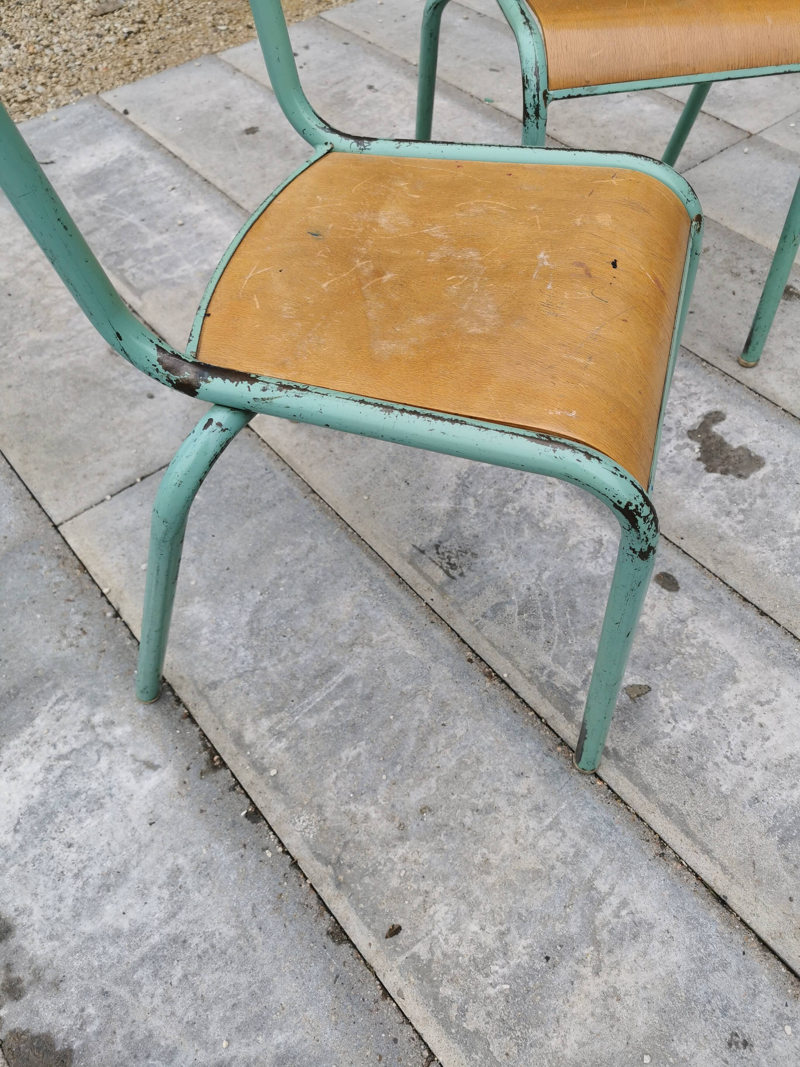 Set of two school chairs