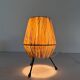 Pair of table lamps with plastic shades and tripod base, 1960s, Italy