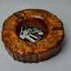 Ochre alabaster ashtray by Romano Bianchi, Italy, 1970