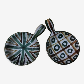 Pair of ceramic pans Robert Picault