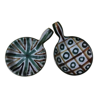 Pair of ceramic pans Robert Picault
