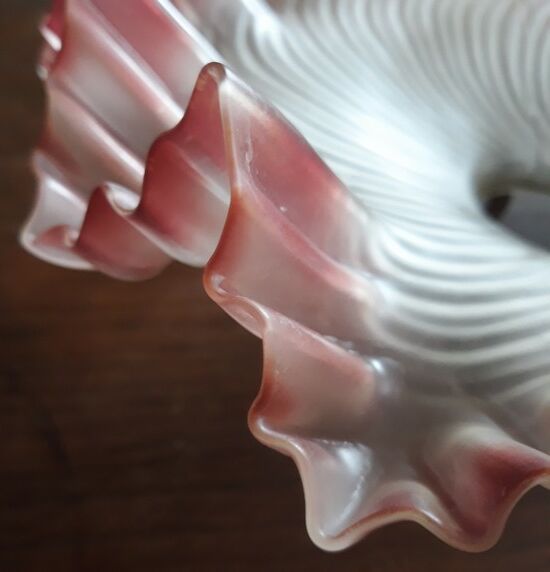 Colorized molded glass lampshade - 50s