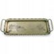 Tray, Art Nouveau, silver-plated brass, white porcelain, Austria, early 20th century