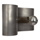 Vintage wall light, brushed metal, France, 1970
