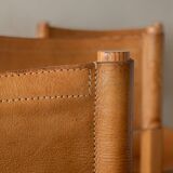 Vintage Kotka Dining Chairs Tomas Jelinek IKEA, Pine Leather 1980s Set of 6