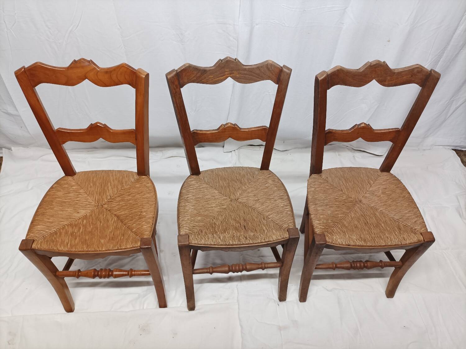 Lot of 3 old Vintage chairs