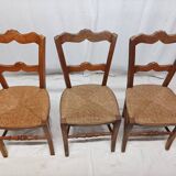 Lot de 3 anciennes chaises Vintage
