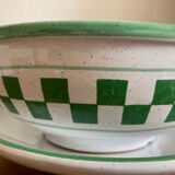 Glazed terracotta strainer and its cup