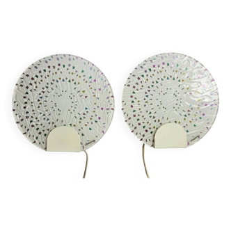 Rare pair of wall or table lamps Toffoli, Italy, 1970s