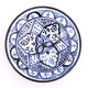 Creaking wall plate Moroccan blue ceramic