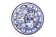 Creaking wall plate Moroccan blue ceramic