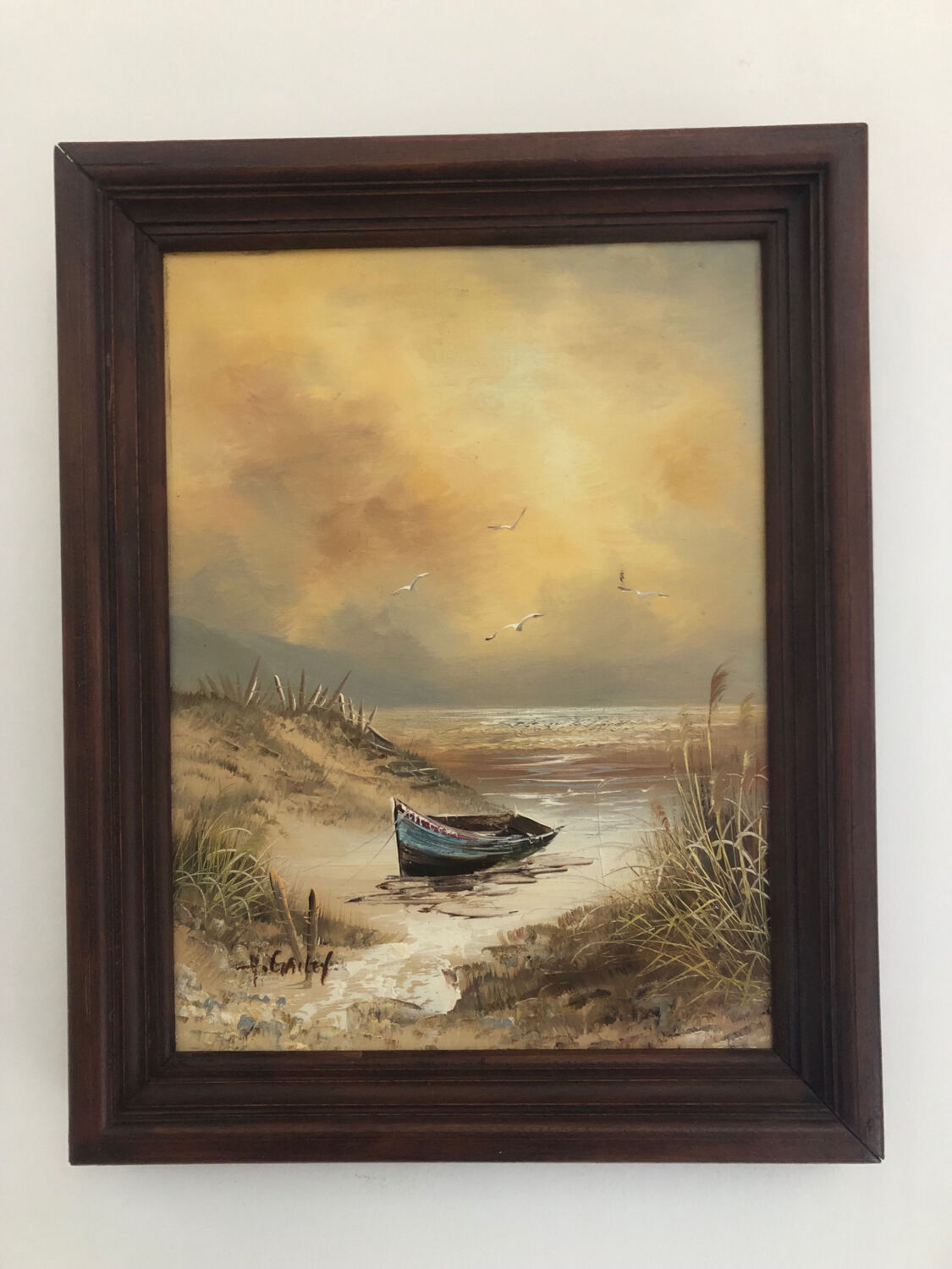 Oil on marine canvas