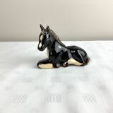 Ancienne figurine cheval porte-crayon en céramique