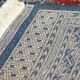Square Rug in Red and Blue – 105x98 cm