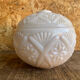 Bonbonnière Boule Boite Ancienne Opaline Blanche Vintage #C894