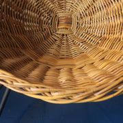 Pair of mid century bamboo and iron pod chairs, 1960s