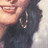 Portrait of the oil basket merchant on canvas 1950
