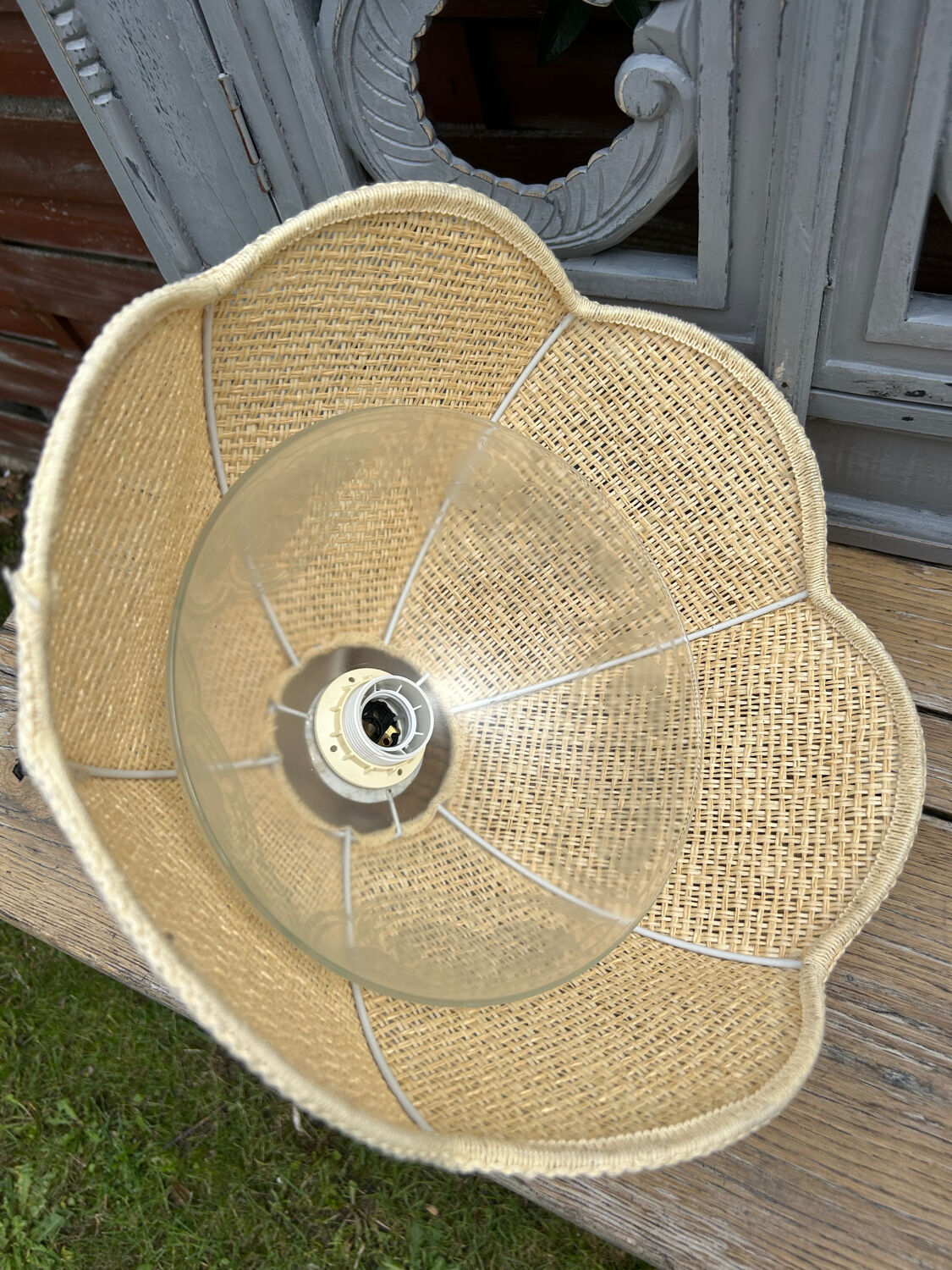 Suspension Flower in natural fibers