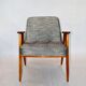 Vintage 366 Black & White Easy Chair by Józef Chierowski, 1970s