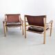 Set of 2 Safari 'Sirocco' chairs by Arne Norell 1960s