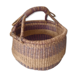 Old basket in soft wicker