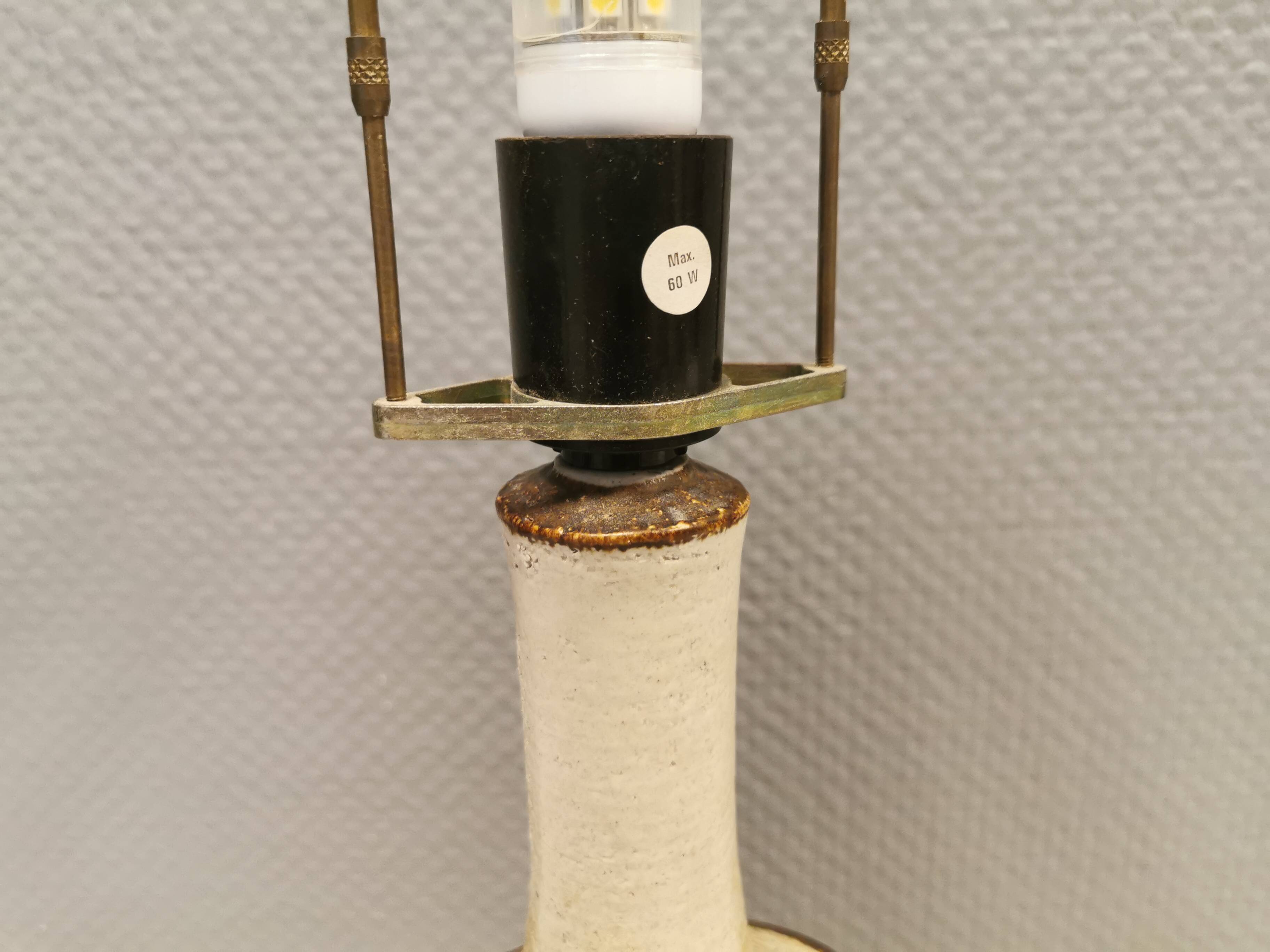 Ceramic table lamp designed by Axel Larsen Denmark for his own company Axella 1970s