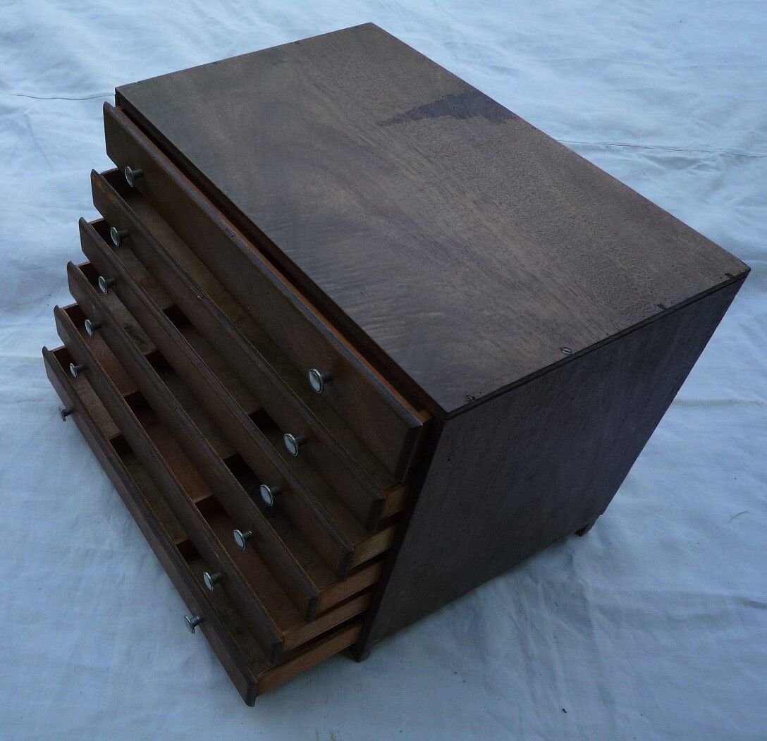 Small antique craft furniture, with 6 drawers, wooden