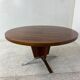 Table basse art déco moderniste en palissandre et acier chromé, années 1930