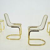 Midcentury set of four dining chairs, Italy, 1970s