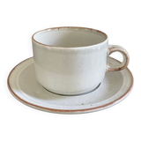 Tasse et soucoupe déjeuner en grès céram