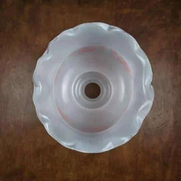 Vintage orange flower globe – Opal glass lampshade with a seventies design