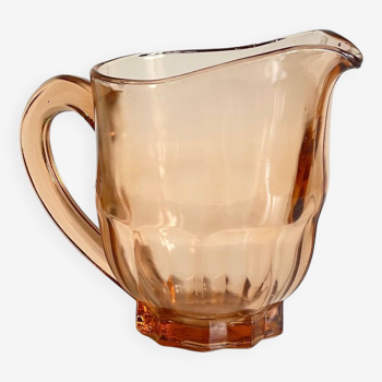 Vintage amber-pink glass pitcher 1 liter
