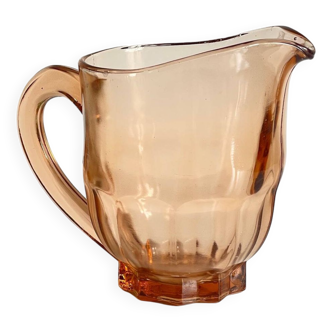 Vintage amber-pink glass pitcher 1 liter