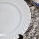 6 assiettes plates vintage porcelaine blanche torsadée Limoges Haviland