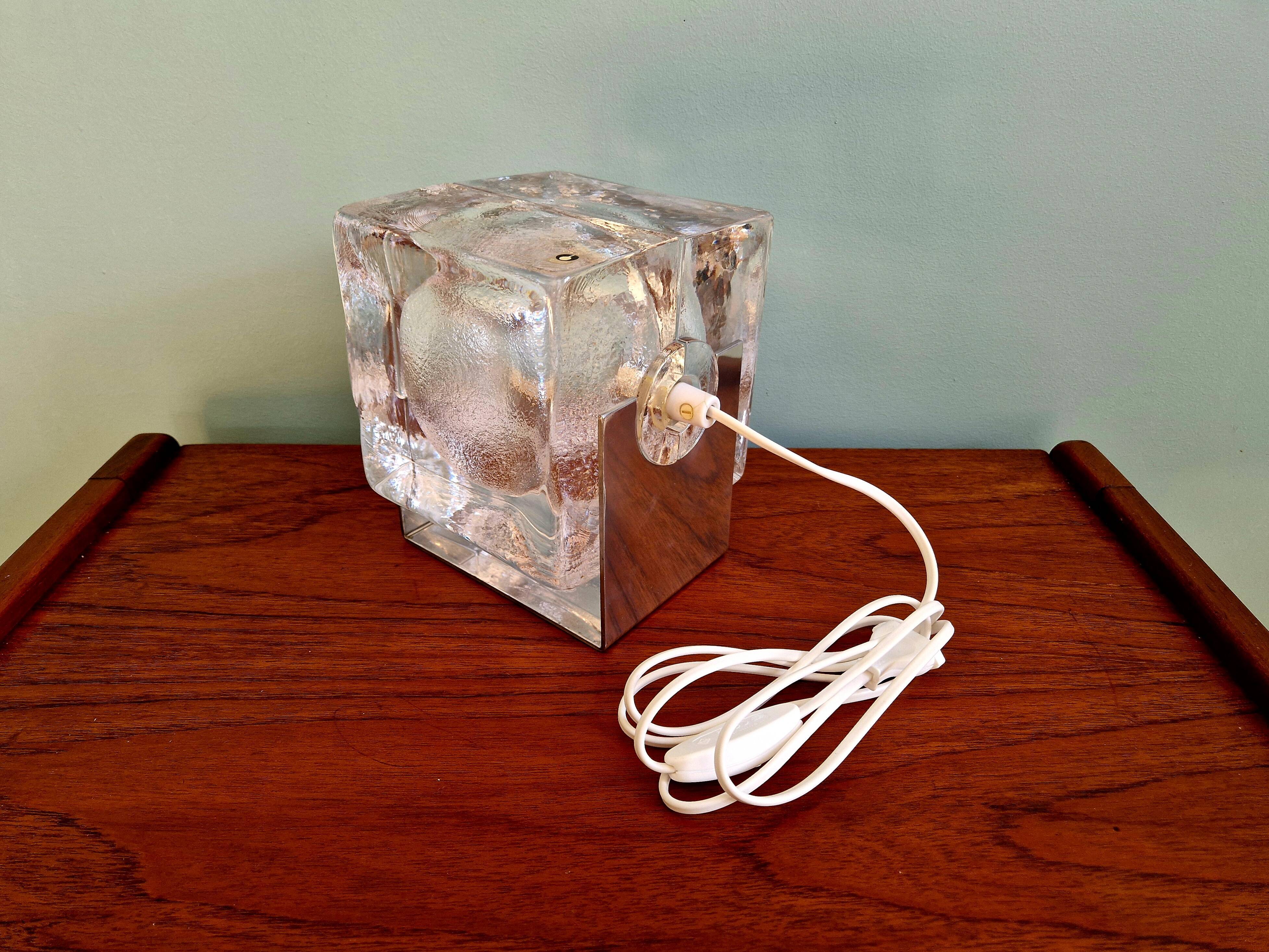Scandinavian lamp Ice Cube, Pukeberg (Sweden), 1970