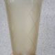 Bell-shaped lampshade - Amber glass engraved with lines - c. 1940