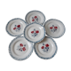 Set of 6 flat plates Digoin Sarreguemiens model Marinette