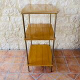 Side table with 3 vintage shelves 70s