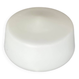 Small minimalist round white opaline wall light RZB Bamberg