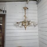 Ancien lustre en bronze 6 lumières